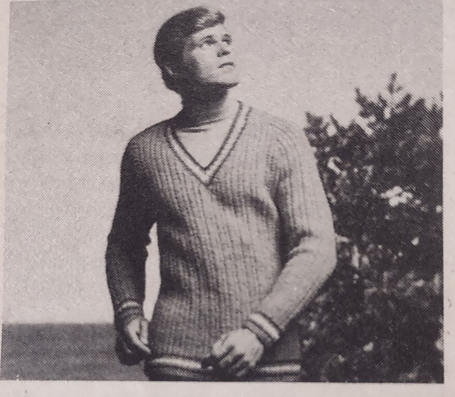 Man's Ribbed Slipover Sweater