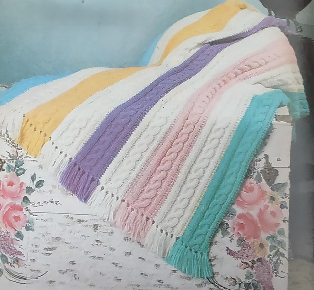 Cable Design Afghan