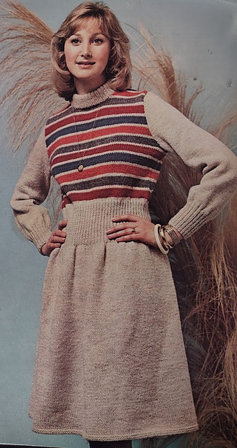 Striped Bodice Top Dress