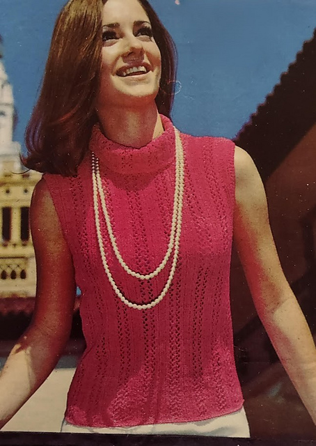 Cerise Knit Shell