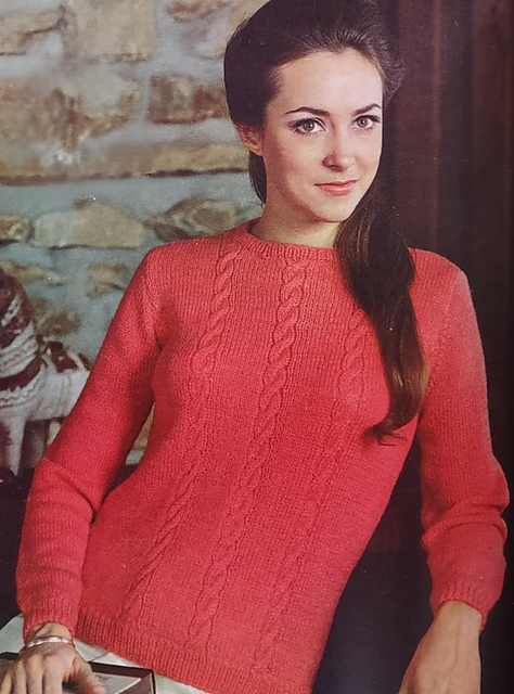 Pullover with Cable Panels