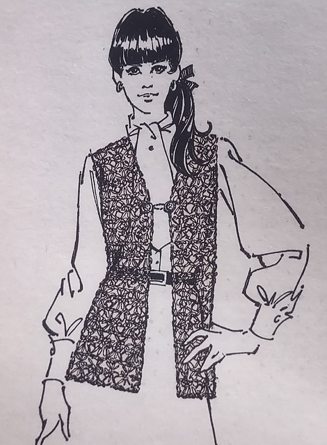 Vest with Cross Stitch Pattern