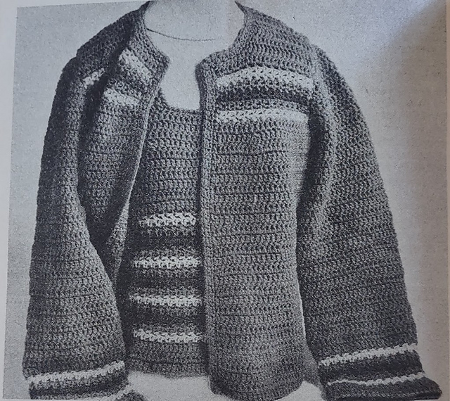 Crochet Shell/Cardigan Set