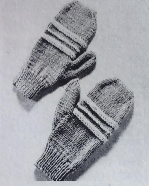 Purl Striped Mittens