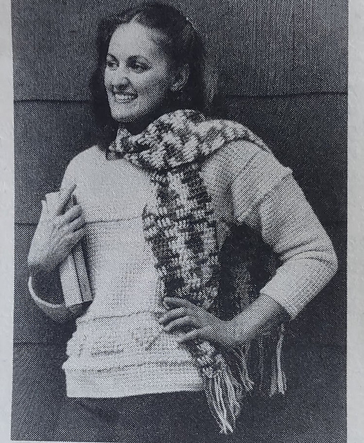 Afghan Stitch Pullover and Scarf