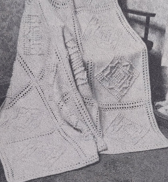 Afghan with Raised Motif