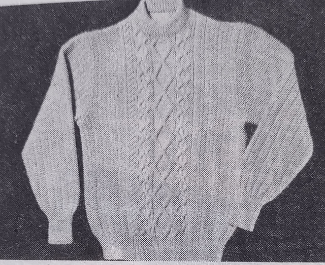 Man's Aran Knit Pullover
