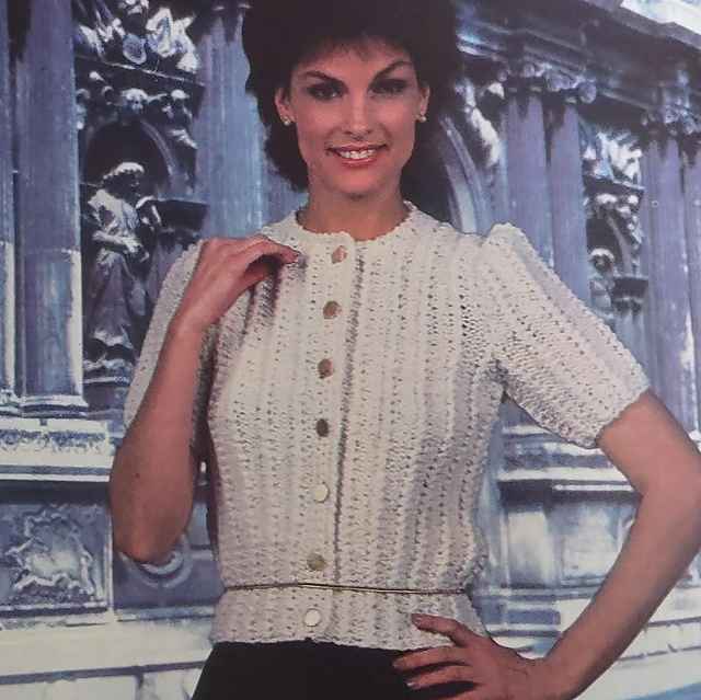Little Cardigan edged in Crochet
