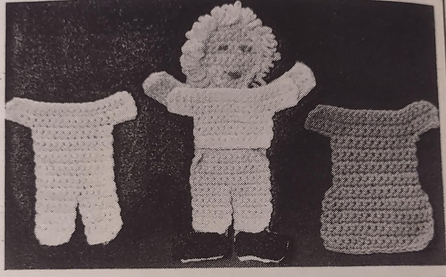 Crocheted "Paper" Doll and Clothes
