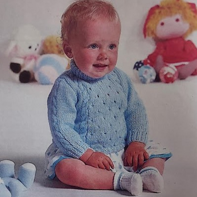 Precious Cabled Baby Pullover