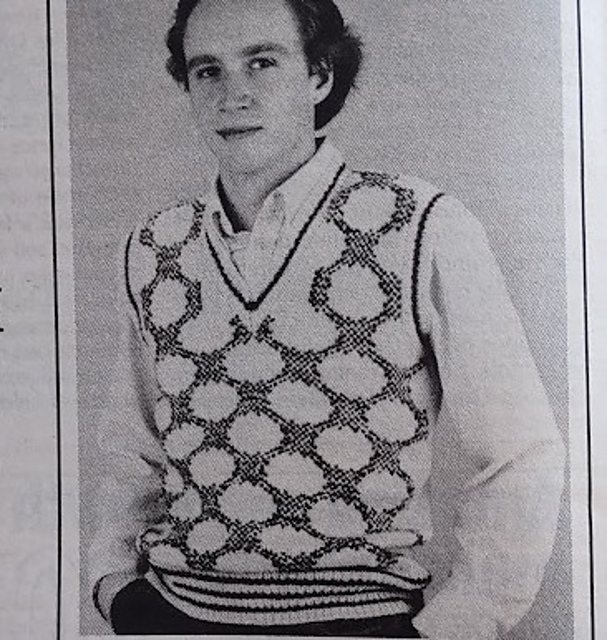 Man's Jacquard Patterned Vest
