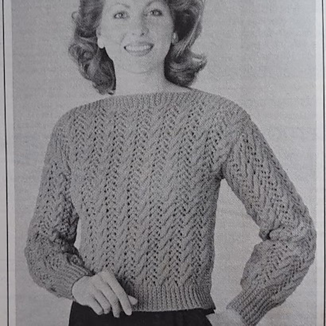 Cable and Lace Pullover