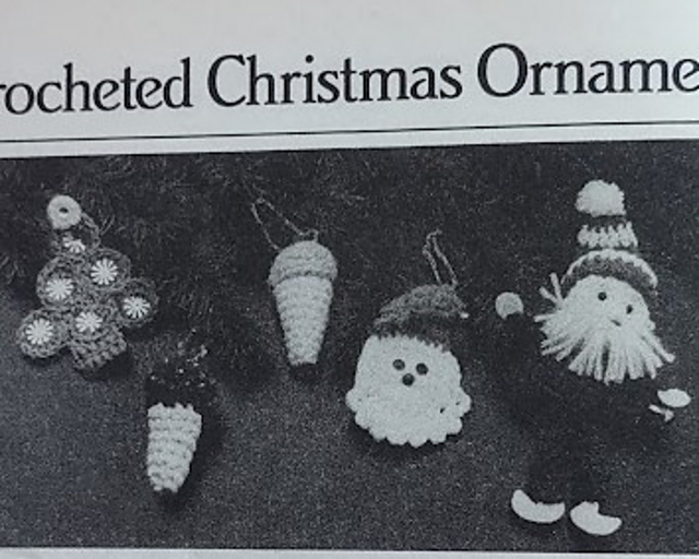 Crocheted Christmas Ornaments: Elf and Tree