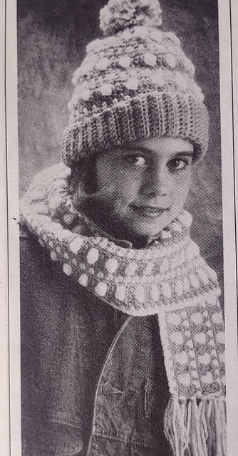 Popcorn Hat/Scarf Set