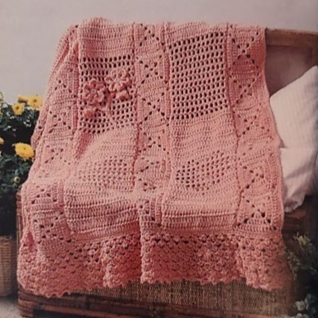 Hearts and Flowers Afghan