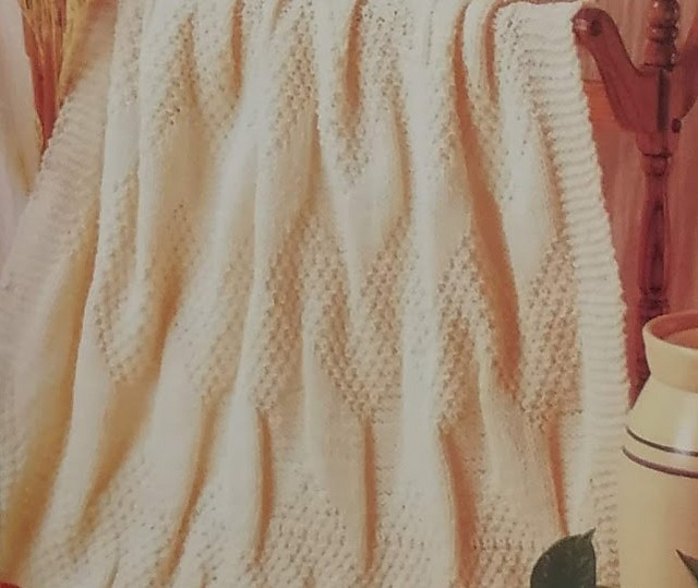 Knit Afghan and Pillow
