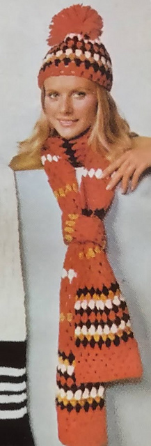 Flame Scarf and Hat