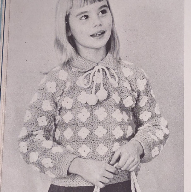 Girls Afghan-Square Sweater