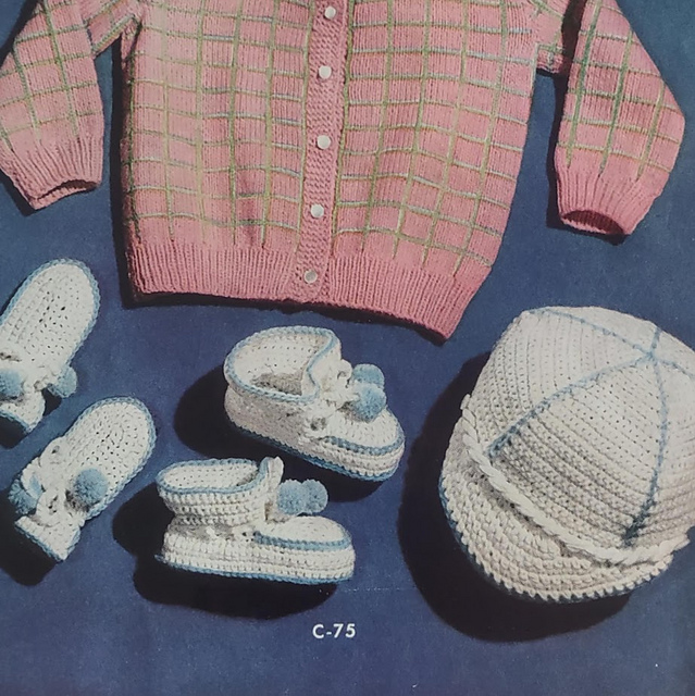 C-75 Cap, Bootees and Mittens
