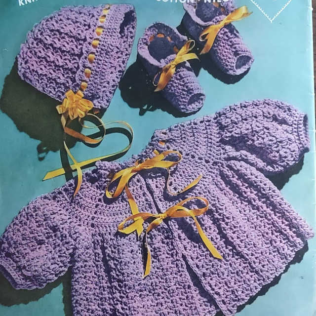 C-70 Orchid Cap, Sacque and Bootees