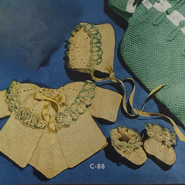 C-88 Sacque, Bonnet and Bootees