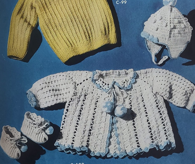 C-100 Sacque, Bonnet and Bootees