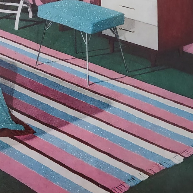 Striped Bedroom Rub S-571