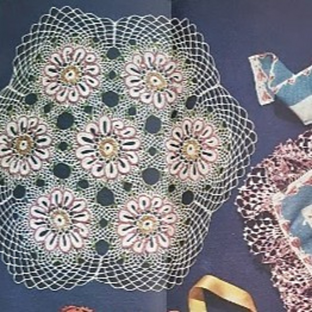 Beaded Doily S-163