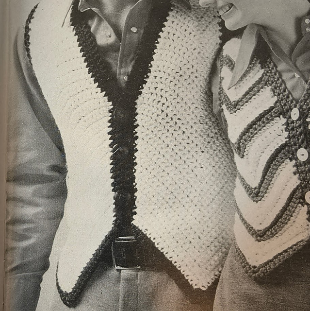 Black and White Ripple Vest