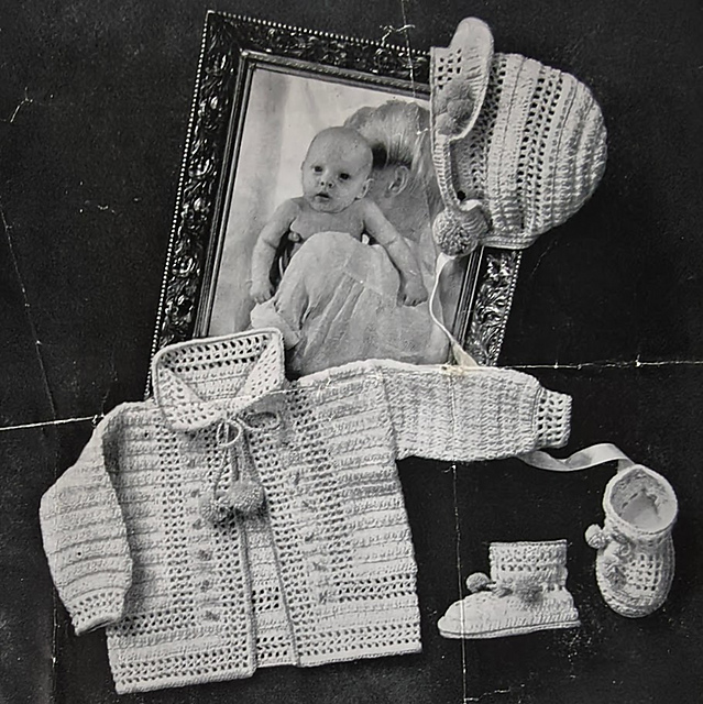 No. 8200 3-Piece Crocheted Set