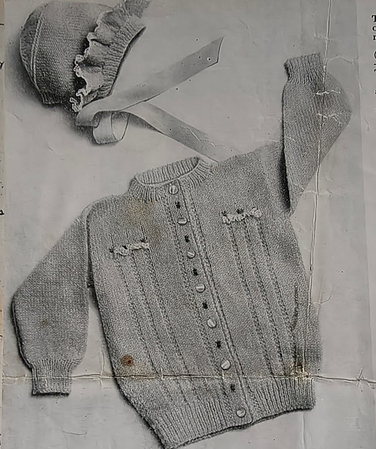 No. 8201 Cardigan and Cap