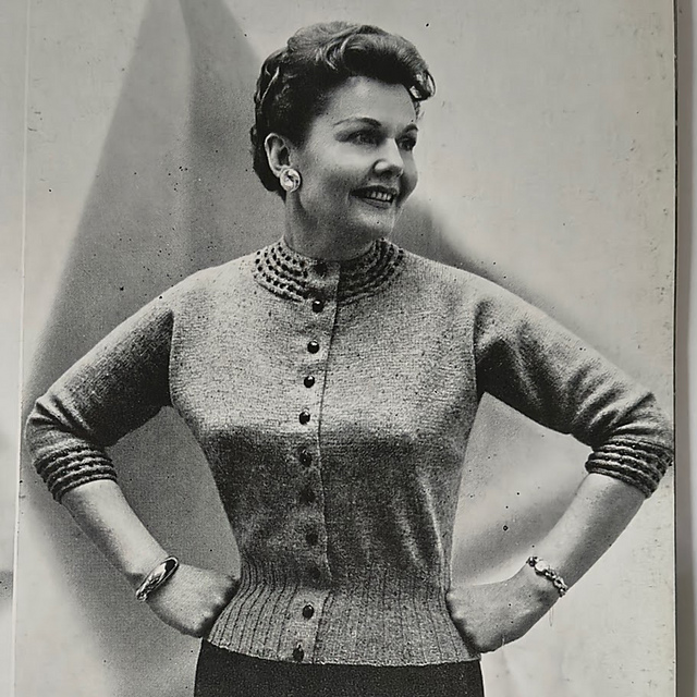 No. 8241A Beaded Cardigan