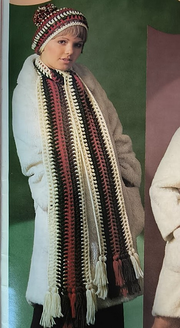 Striped Scarf and Beret