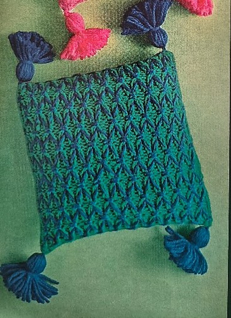 Green and Blue Pillow
