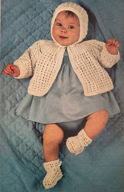 Lace-Knit Baby Set