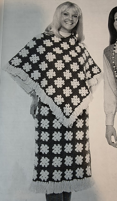 No 1214 Granny Poncho and Skirt