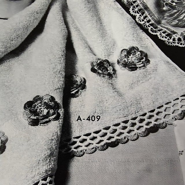 A-409 Crocheted Edging and Rose Motifs