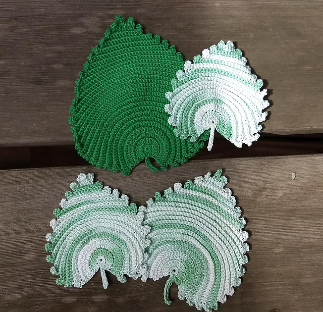 Leaf Mats in Crochet