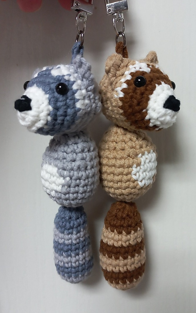 raccoon keychain