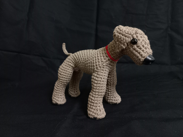 Hound dog amigurumi plush