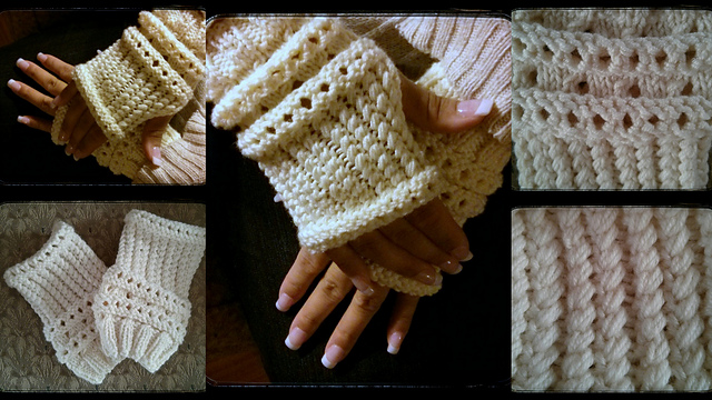 Twisted Lace Fingerless Gloves