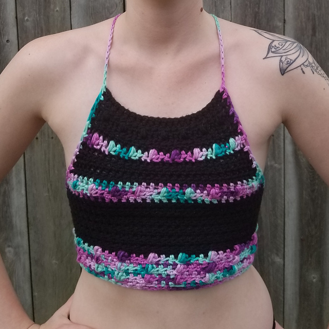 Summer puff halter top