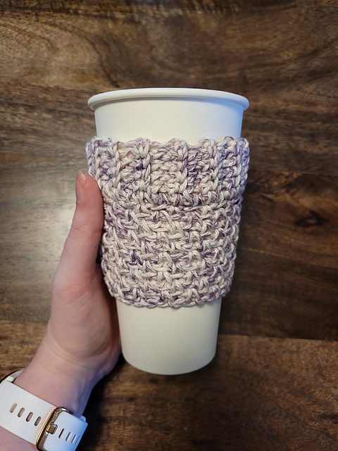 Moss Stitch Coffee Cup Sleeve