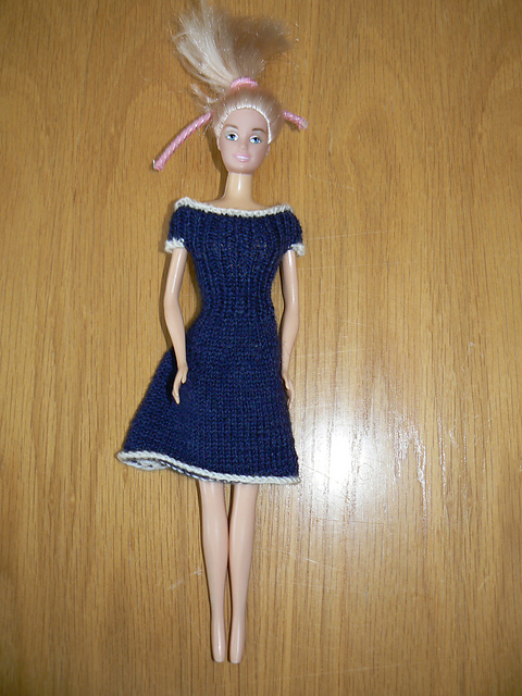 #0012 Grey Dress with Pink Trim