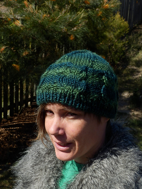 Owl Cable Motif Beanie