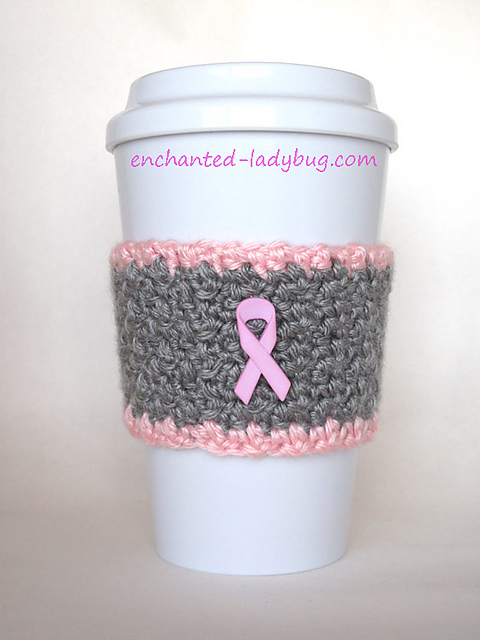 Breast Cancer Awareness Cup Cozy