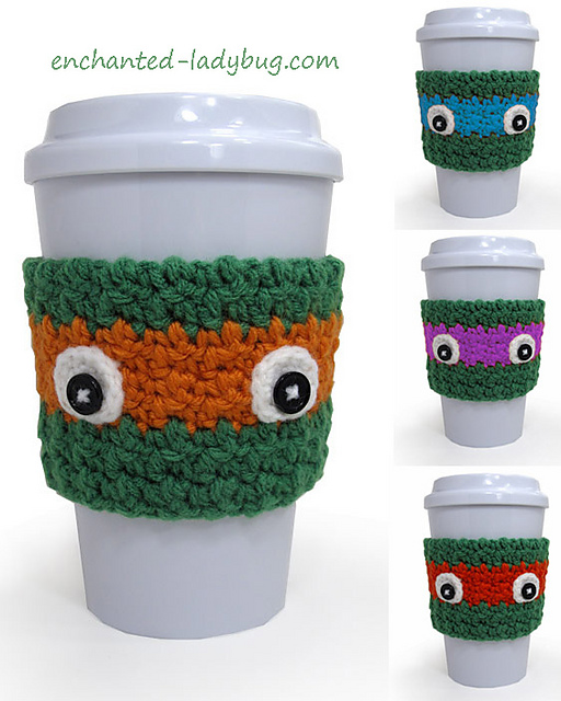 Ninja Turtle Coffee Cup Cozy