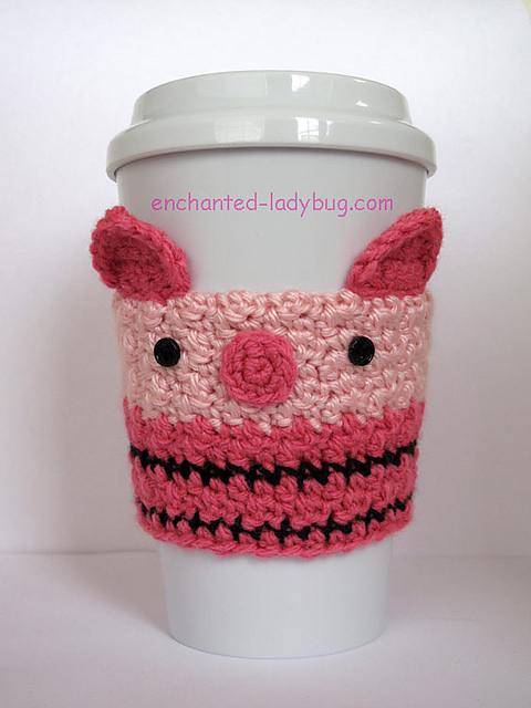 Piglet Coffee Cup Cozy