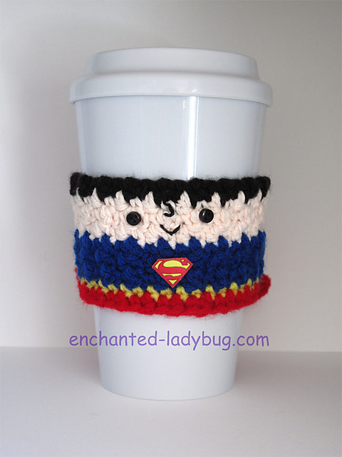 Superman Coffee Cup Cozy