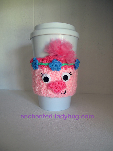 Poppy the Troll Coffee Cup Cozy